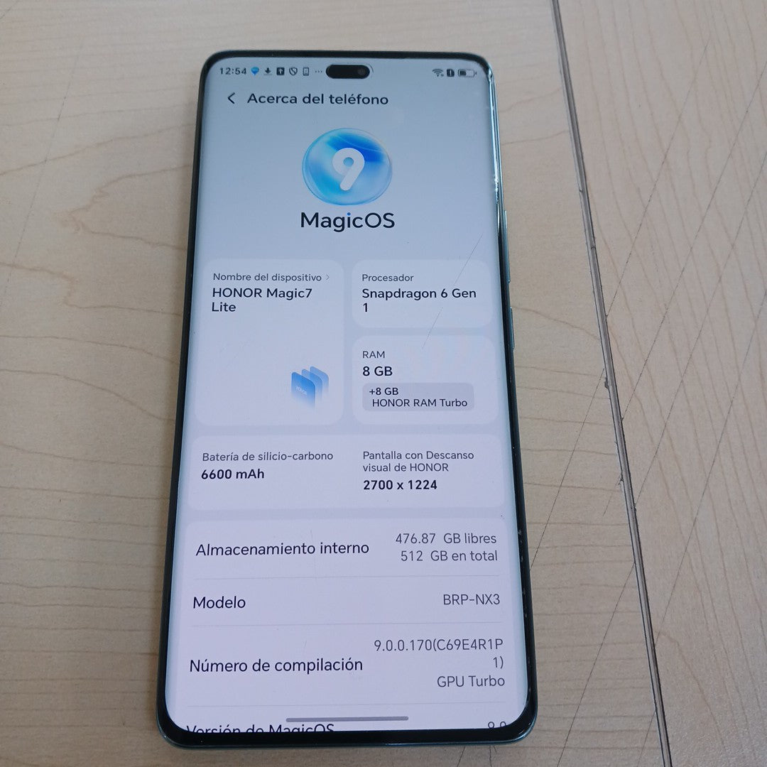 CELULAR HONOR MAGIC 7 LITE BRP-NX3 (2025) 512 GB 8 GB RAM (SEMINUEVO)