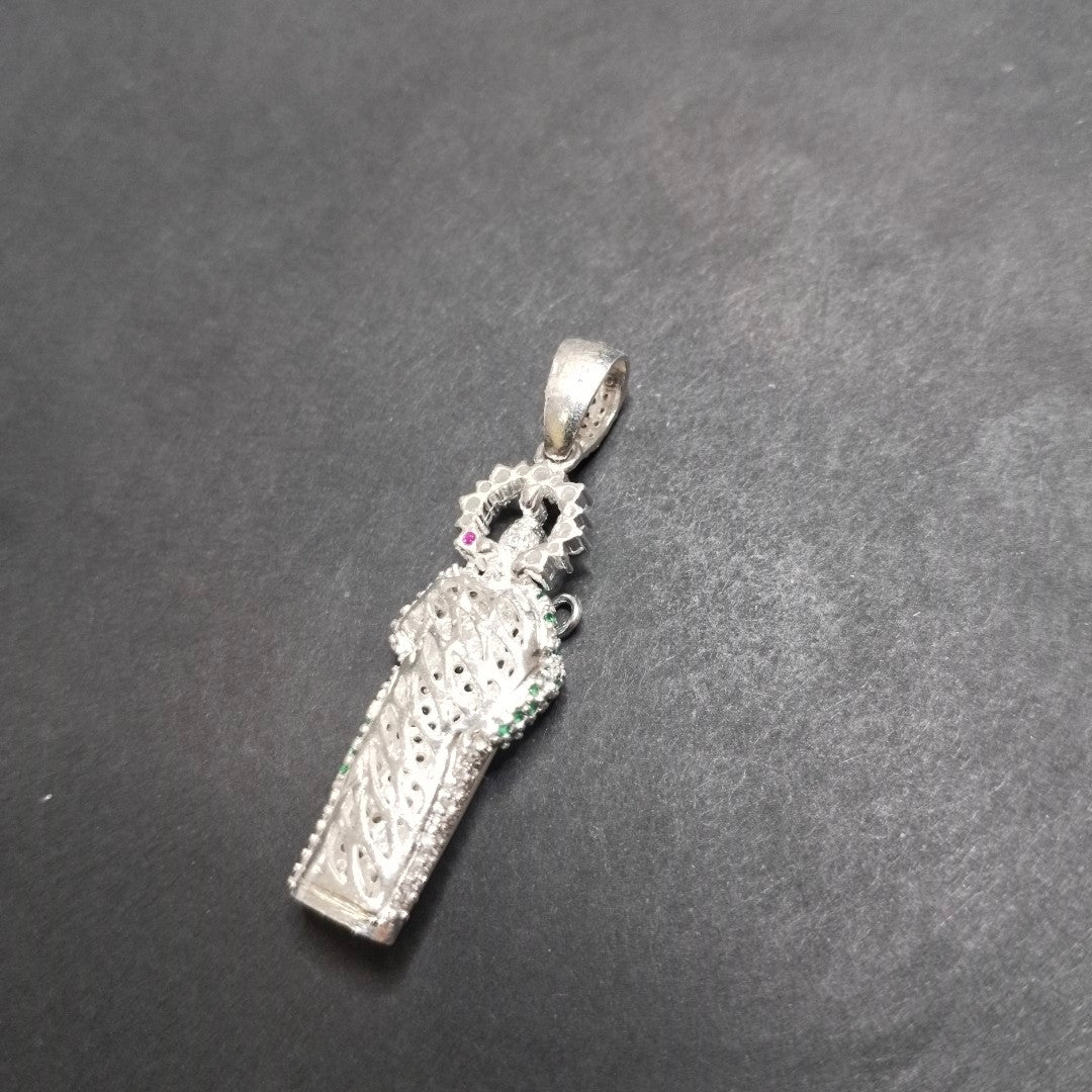 DIJE DE SAN JUDAS CON MANTO VERDE PLATA .925 7G (NUEVO)