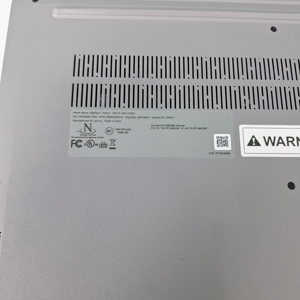 LAPTOP LENOVO IDEAPAD 1 15IAU7 (2024) 256 GB SSD 8 GB RAM (SEMINUEVO)