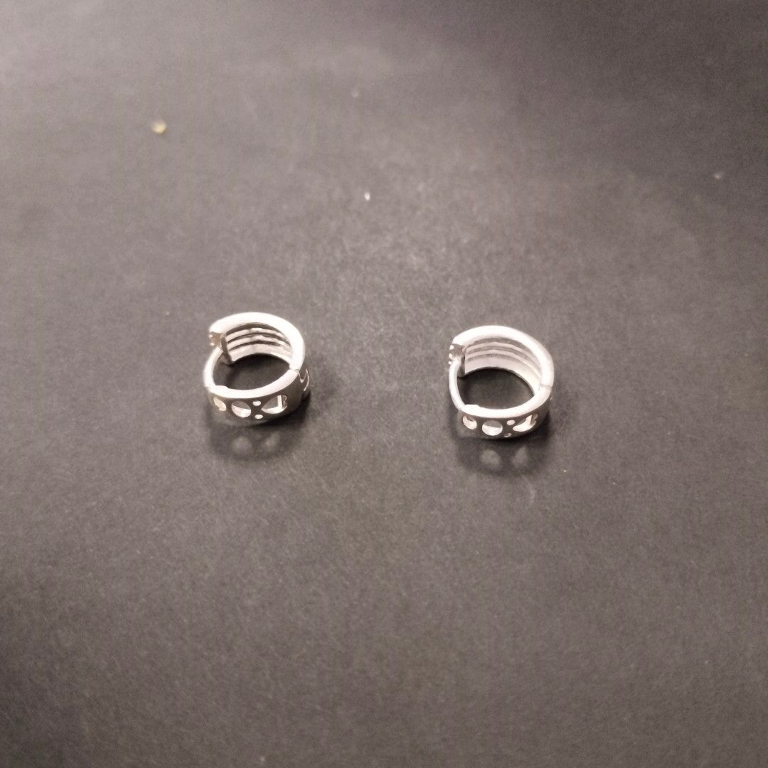 ARRACADAS HUGGIE LABRADA PLATA .925 3.4G (NUEVO)