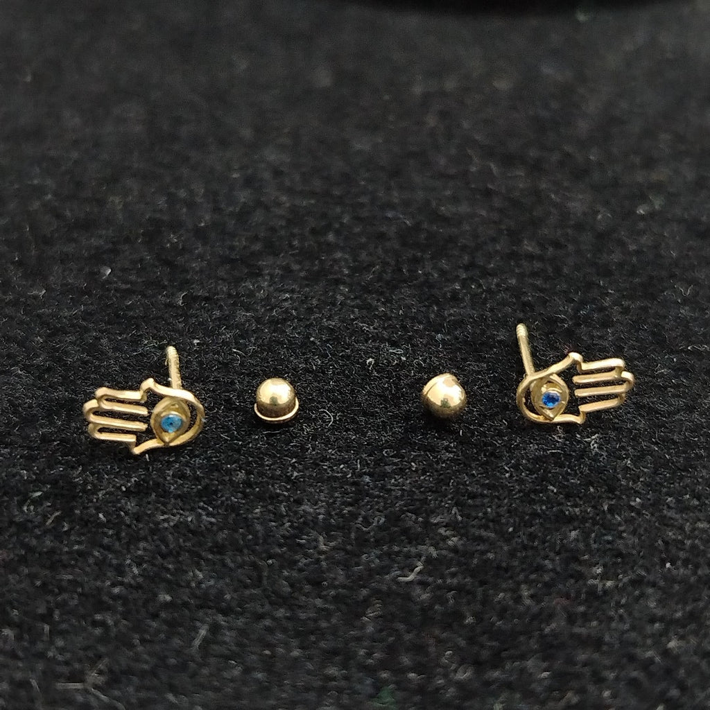 BROQUELES ORO 10K 1 (NUEVO)