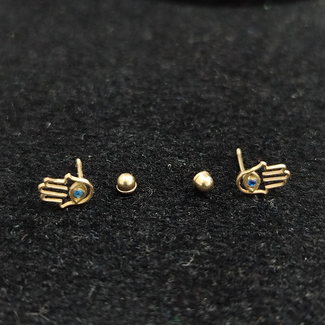 BROQUELES ORO 10K 1 (NUEVO)