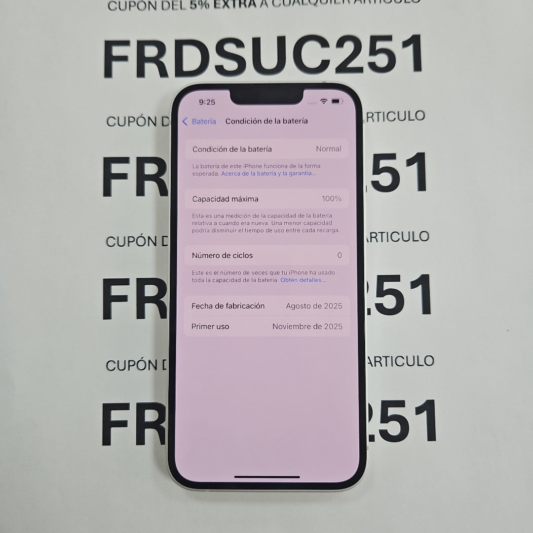 CELULAR APPLE IPHONE 16E A3408 (2025) 128 GB 8 GB RAM (SEMINUEVO)