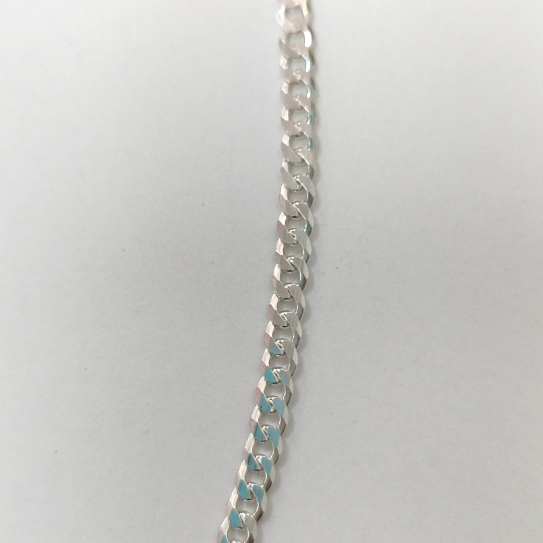 CADENA BARBADA PLATA .925 12.7G (NUEVO)