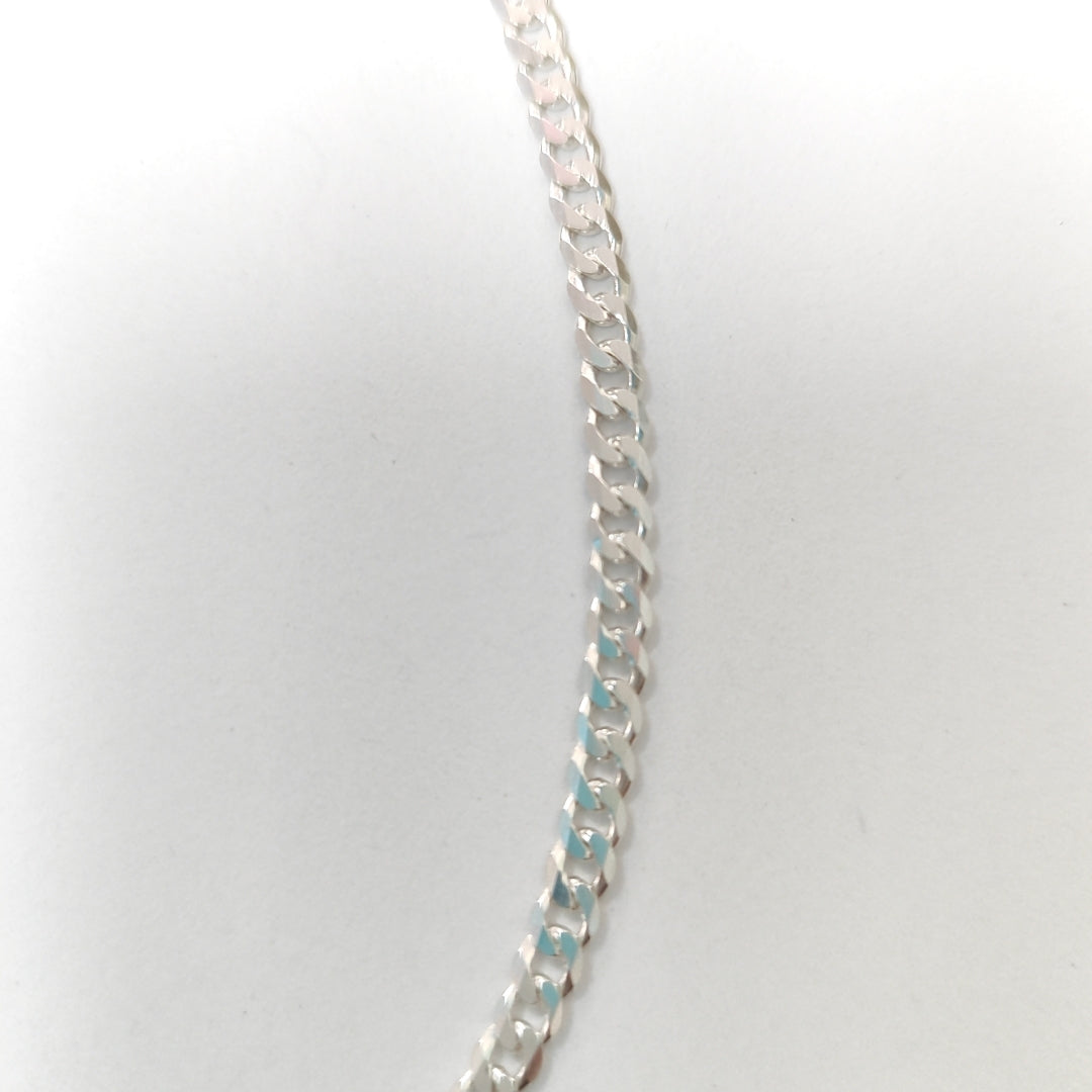 CADENA BARBADA PLATA .925 12.7G (NUEVO)