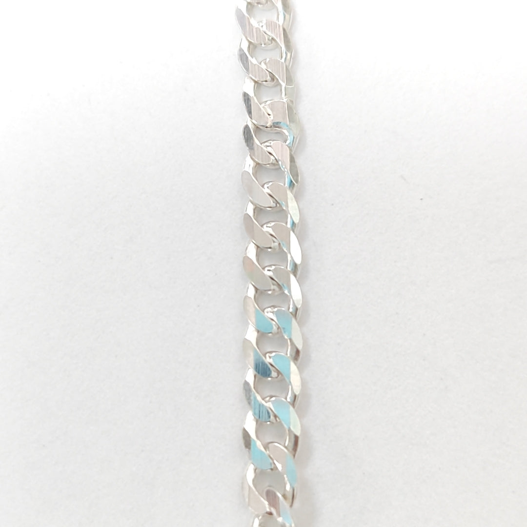 CADENA BARBADA PLATA .925 12.8G (NUEVO)