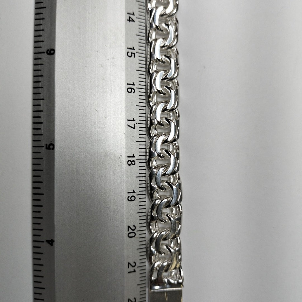 PULSERA TEJIDO ESPECIAL PLATA .925 35.3G (NUEVO)