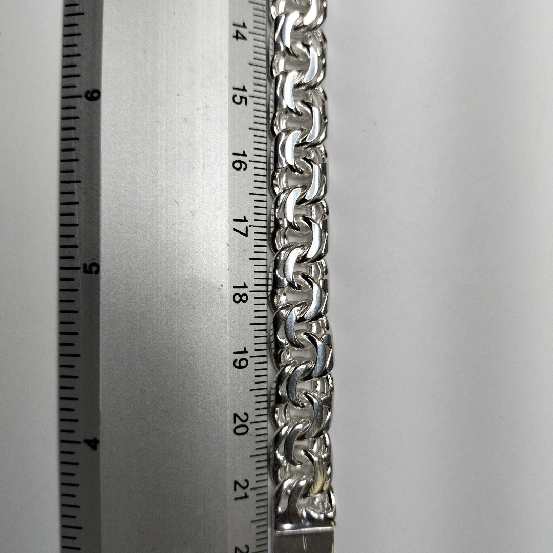 PULSERA TEJIDO ESPECIAL PLATA .925 35.3G (NUEVO)