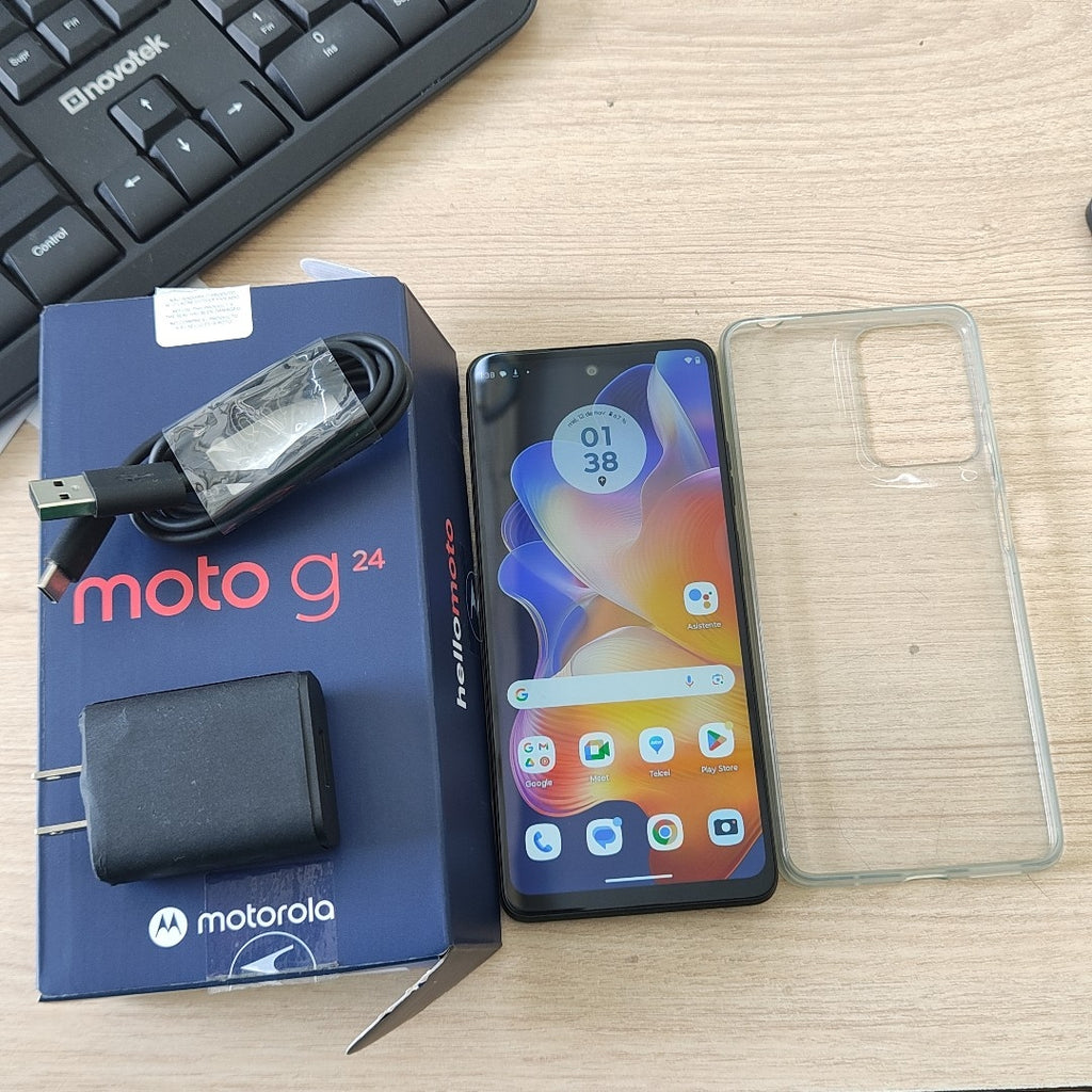 CELULAR MOTOROLA MOTO G24 XT2423-1 (2024) 256 GB 4 GB RAM (SEMINUEVO)