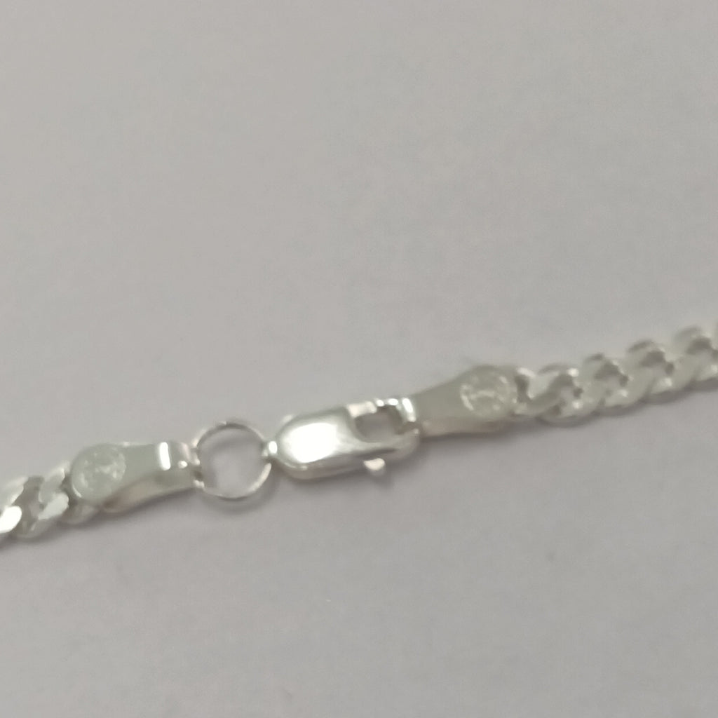 CADENA BARBADA PLATA .925 13.4G (NUEVO)