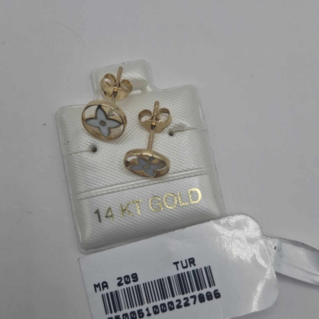 BROQUELES ORO 14K 1 (NUEVO)