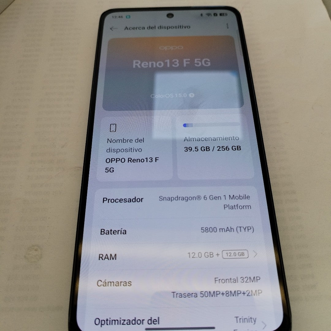 CELULAR OPPO  RENO 13F 5G CPH2699 (2025) 256 GB 12 GB RAM (SEMINUEVO)