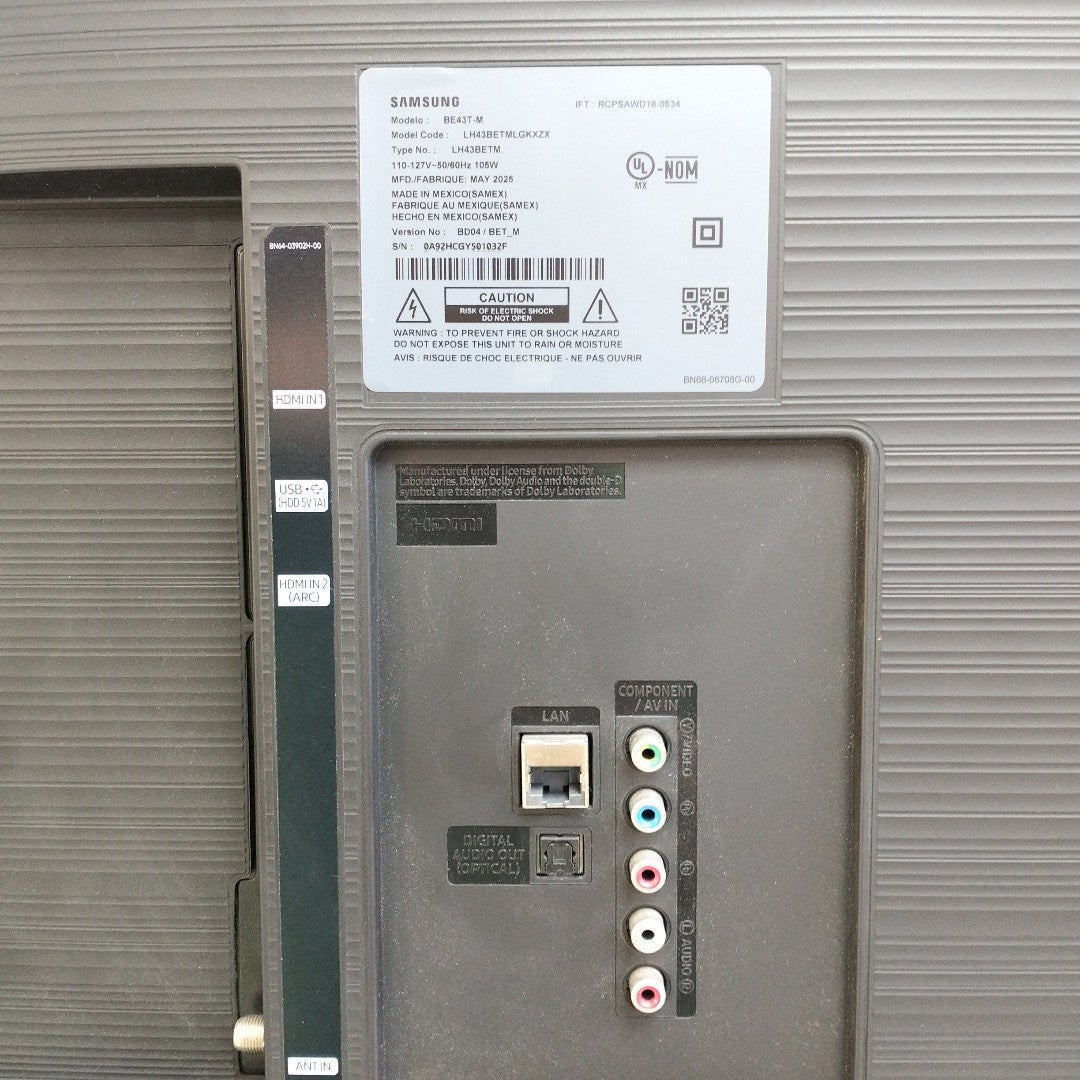 PANTALLA SAMSUNG BE43T-M (2025) 43" LED HD (SEMINUEVO)