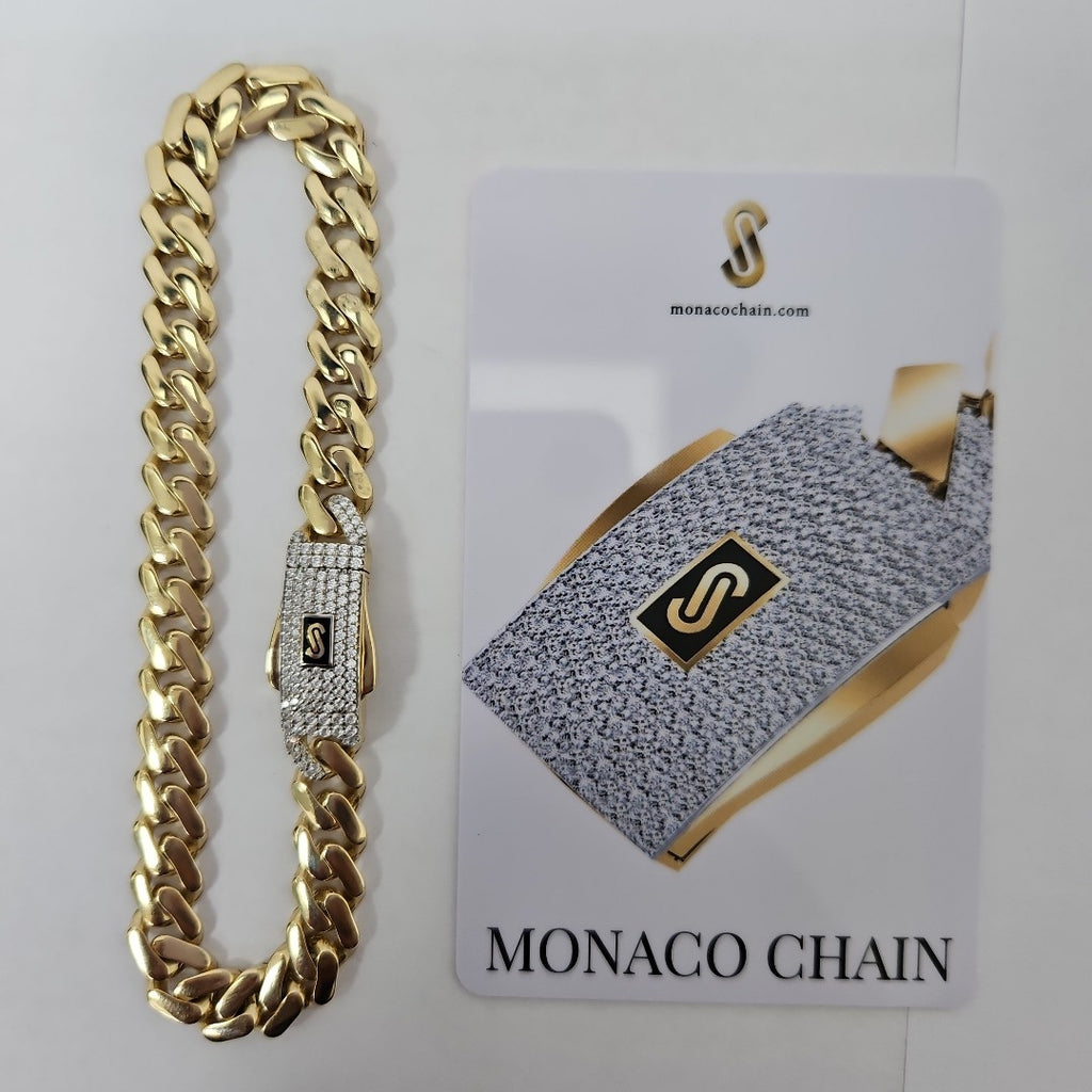PULSERA CABALLERO MONACO ORO 14K 10.8 (NUEVO)