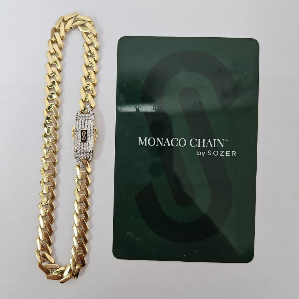 PULSERA CABALLERO MONACO ORO 14K 8.8 (NUEVO)