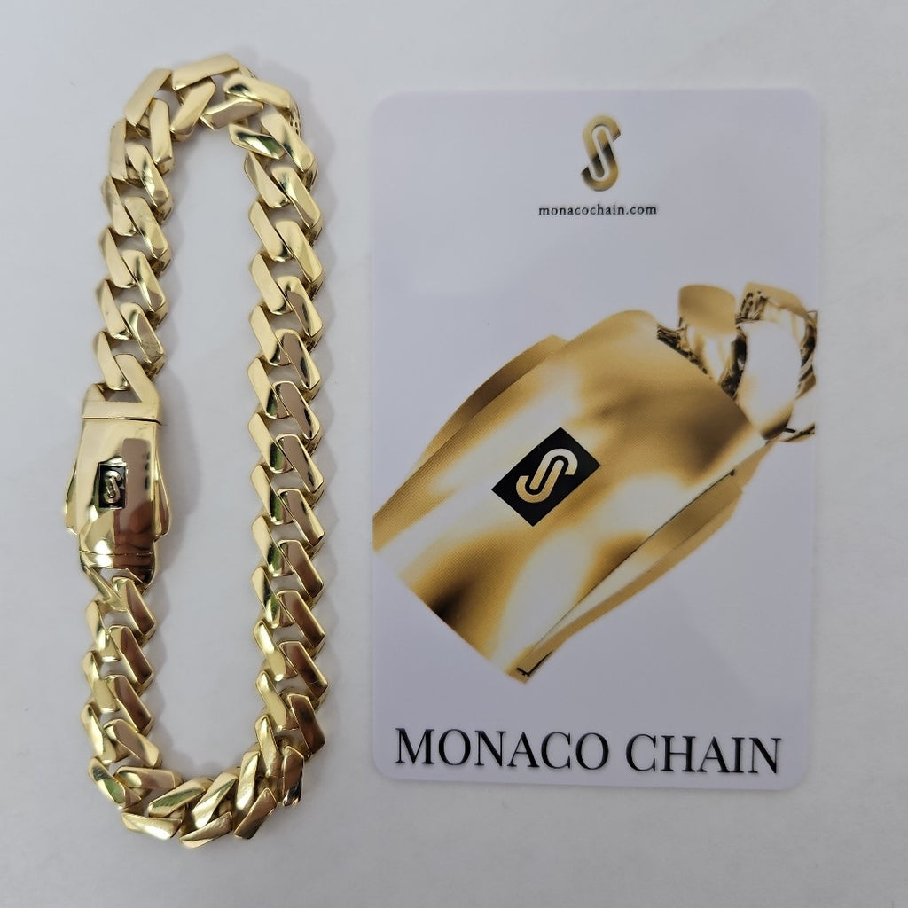 PULSERA CABALLERO MONACO ORO 14K 13.1 (NUEVO)