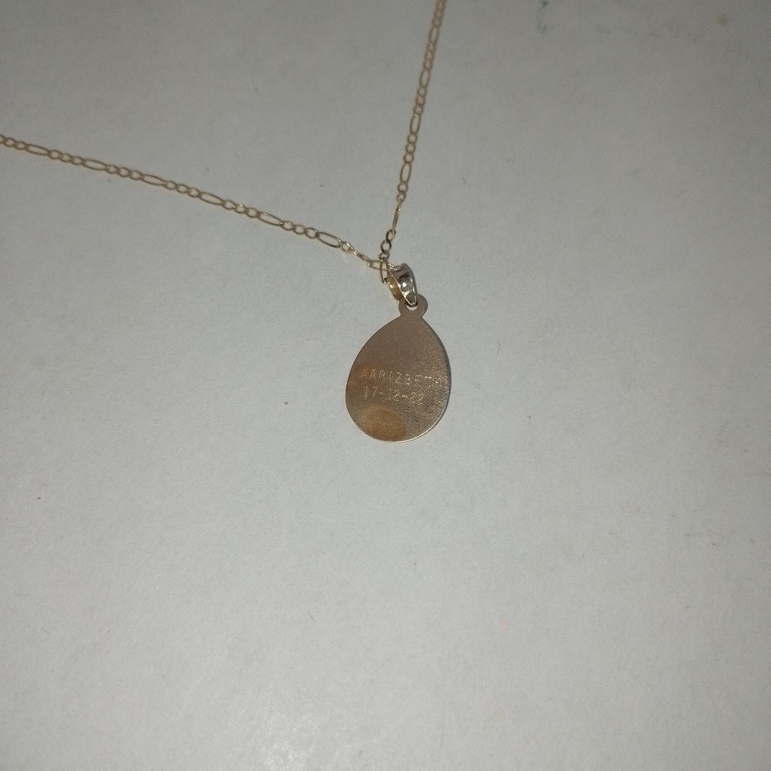 CADENA, DIJE. ORO. 14 K 3.5 GRMS (SEMINUEVO)