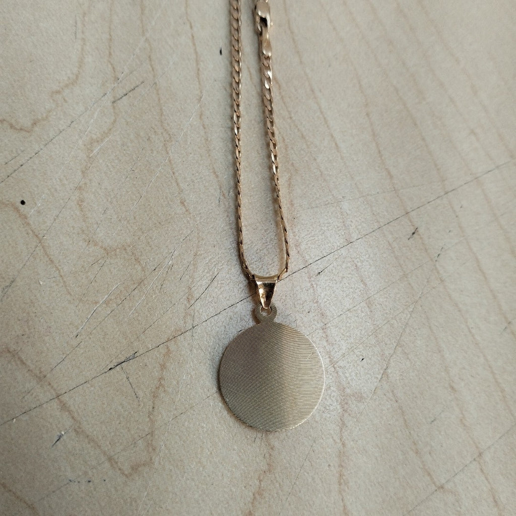 CADENA, MEDALLA RELIGIOSA. ORO. 14 K 4.7 GRMS (SEMINUEVO)