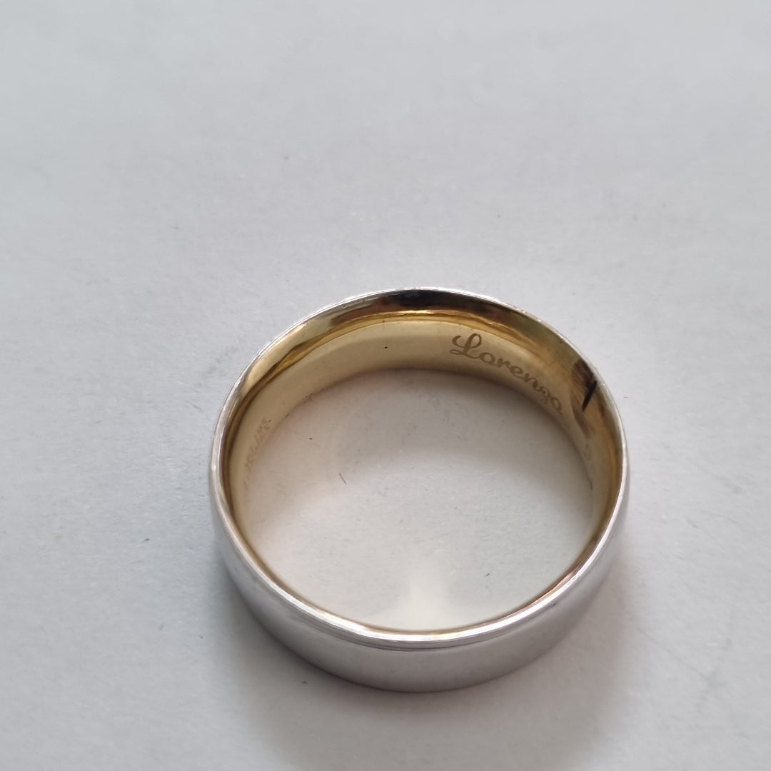 ARGOLLA. ORO, ORO BLANCO. 14 K 3.8 GRMS (SEMINUEVO)