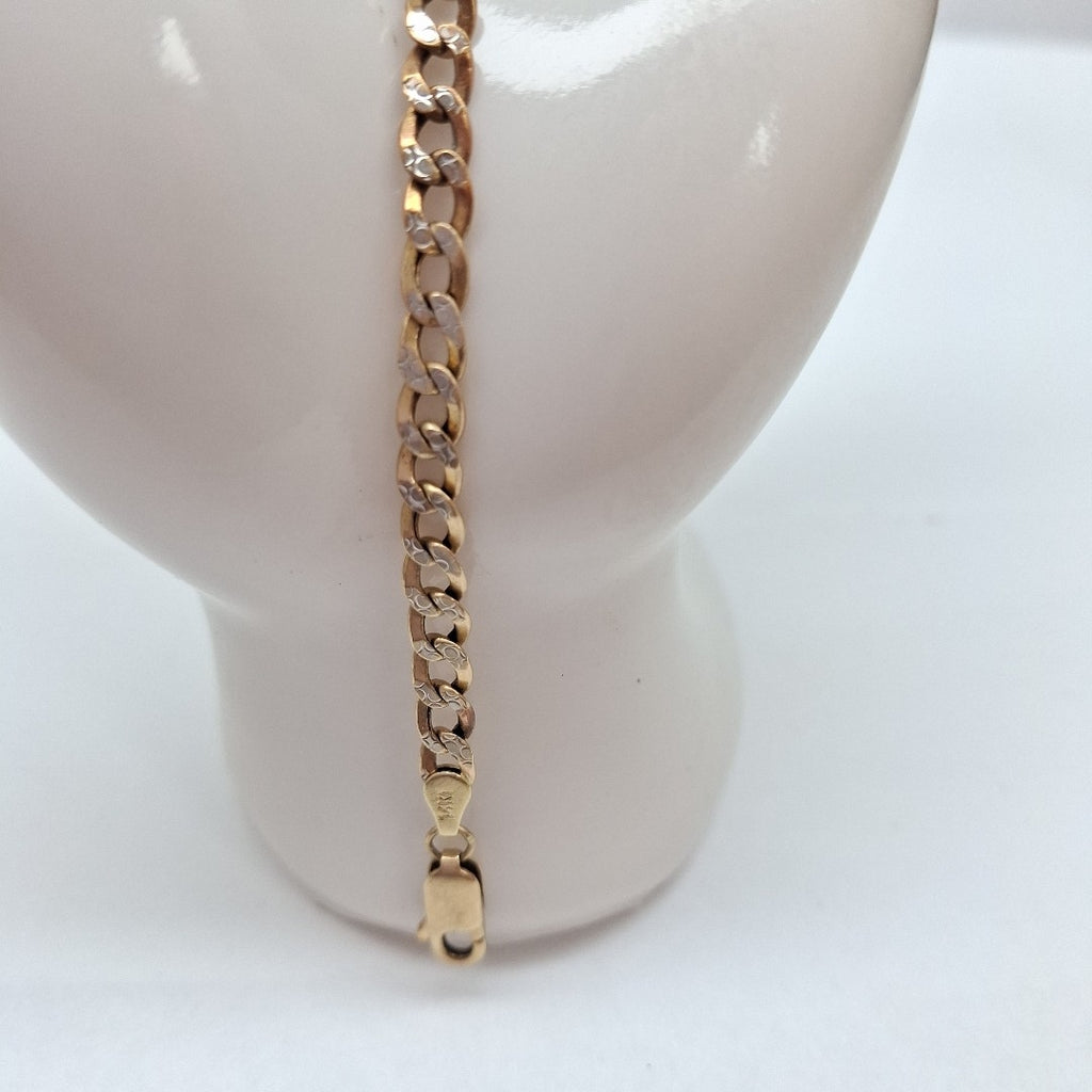 K1 5,40 GRMS 14 K ESPECIFICACIONES COMPLEMENTARIAS ESCLAVA TEJIDO ESLABONES (SEMINUEVO)