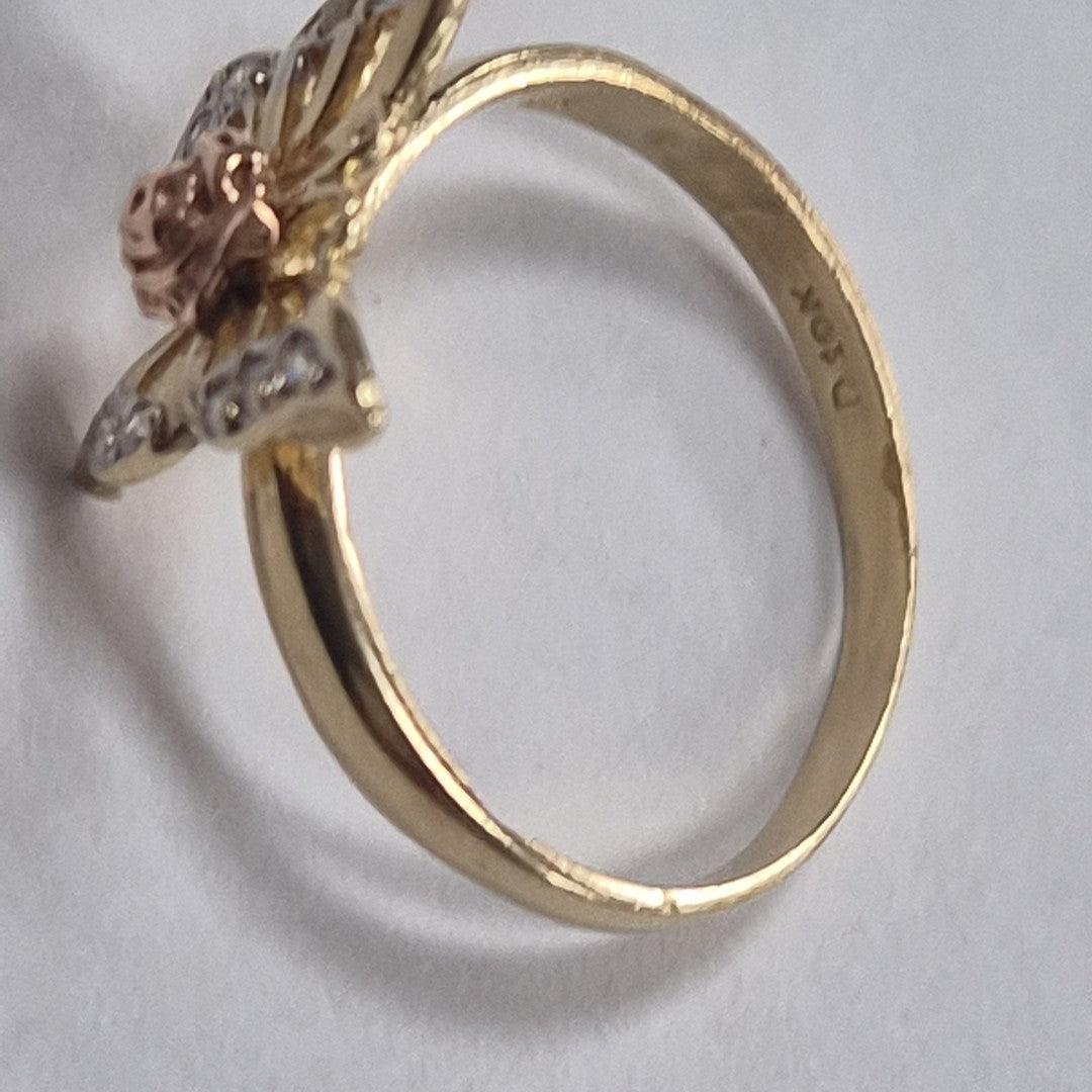 ANILLITO. ORO COMBINADO. 10 K 2.5 GRMS (SEMINUEVO)