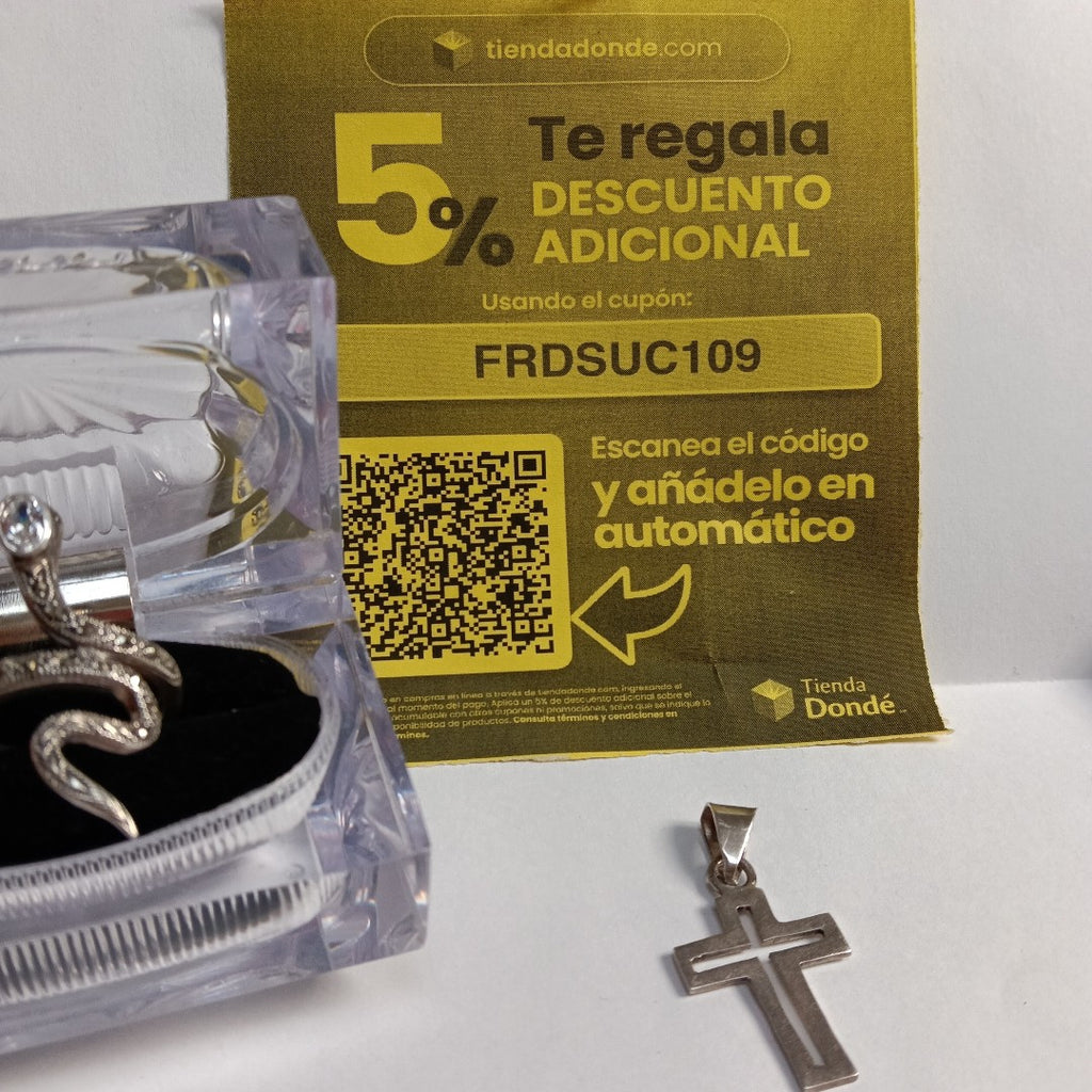 ANILLO,CRUZ PLATA 7,60 GRMS (SEMINUEVO)