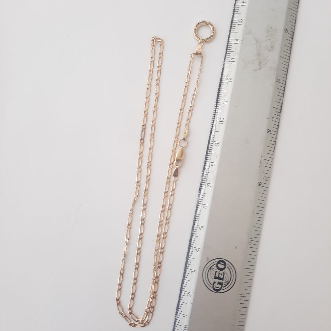 CADENA, DIJE. ORO. 14 K 4.8 GRMS (SEMINUEVO)