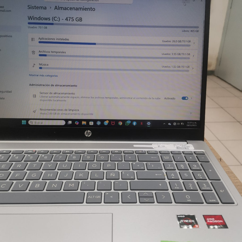 LAPTOP HP 15-FC0027LA (2024) 512 GB SSD 8 GB RAM (SEMINUEVO)
