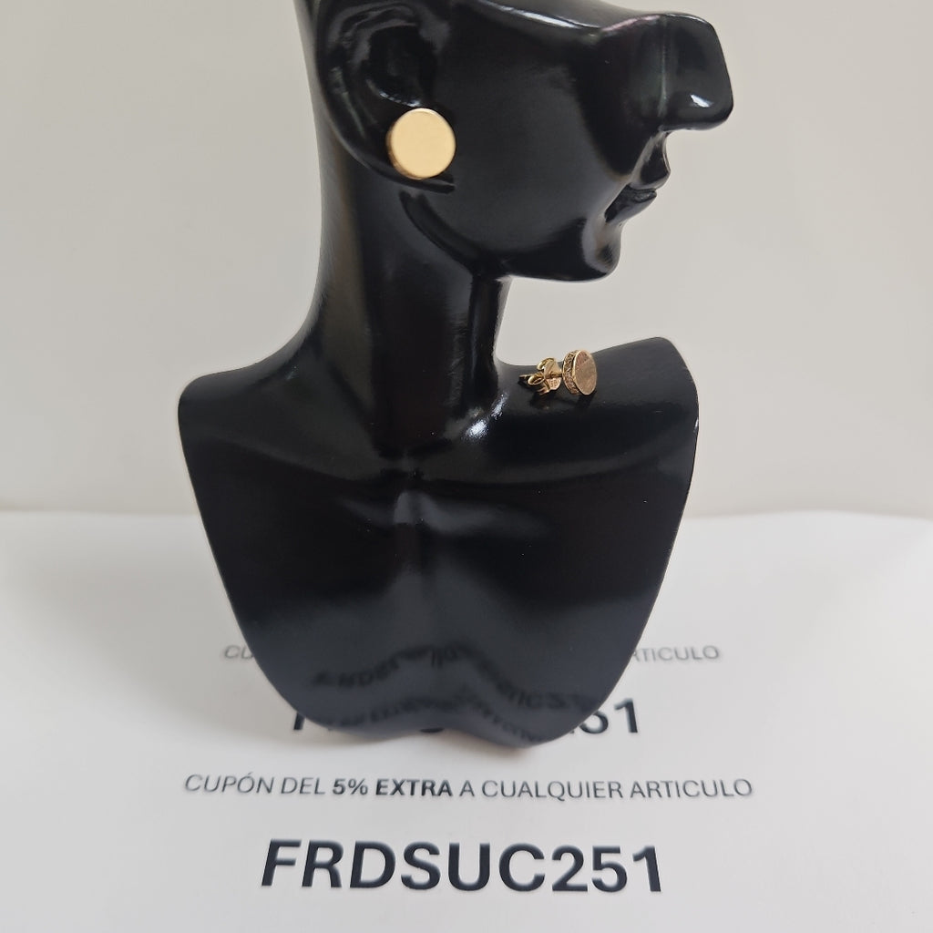 BROQUELES ORO 14K 1.5 (NUEVO)