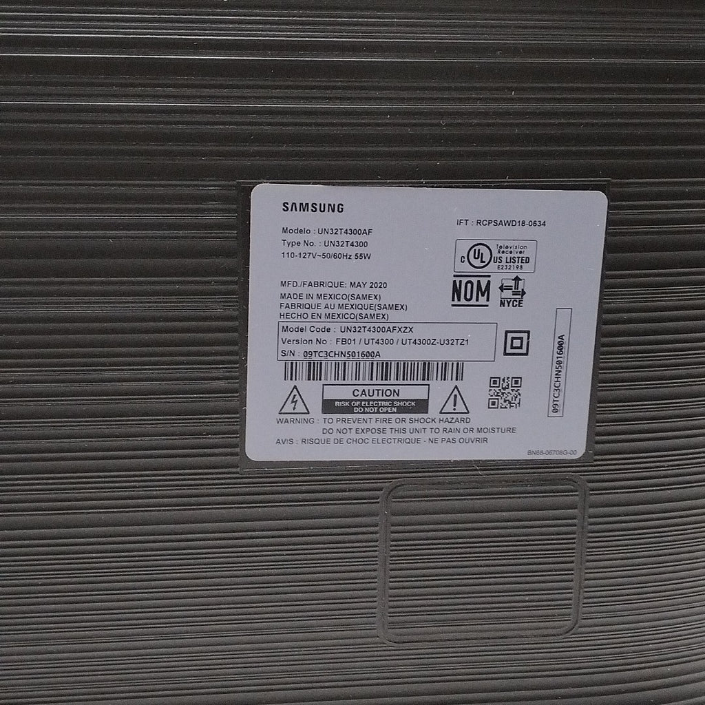 PANTALLA SAMSUNG UN32T4300AF (2020) 32" LED HD (SEMINUEVO)