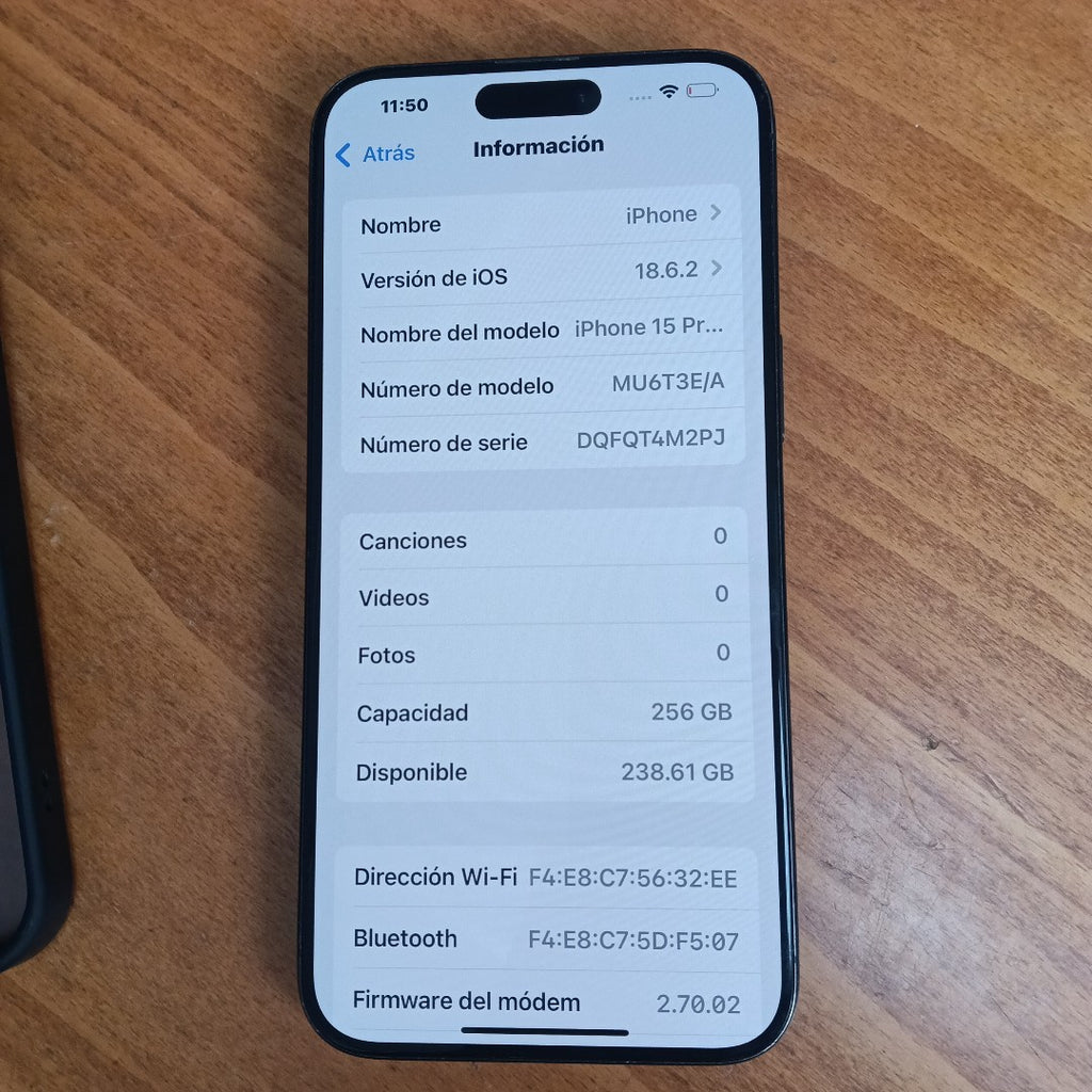 CELULAR APPLE IPHONE 15 PRO MAX A3105 (2023) 256 GB 8 GB RAM (SEMINUEVO)