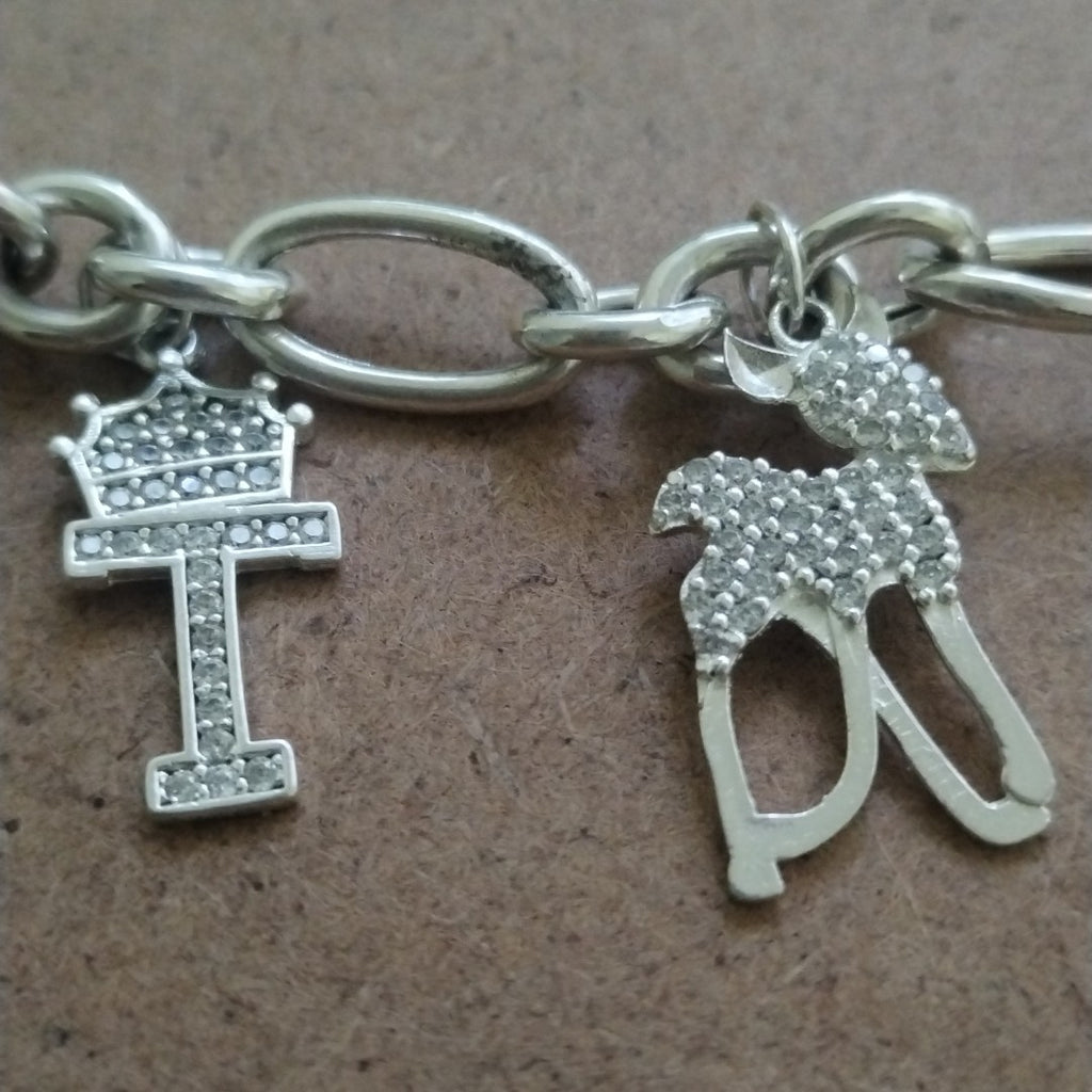 PULSERA ESPECIAL CON DIJES PLATA .925 14.7G (NUEVO)