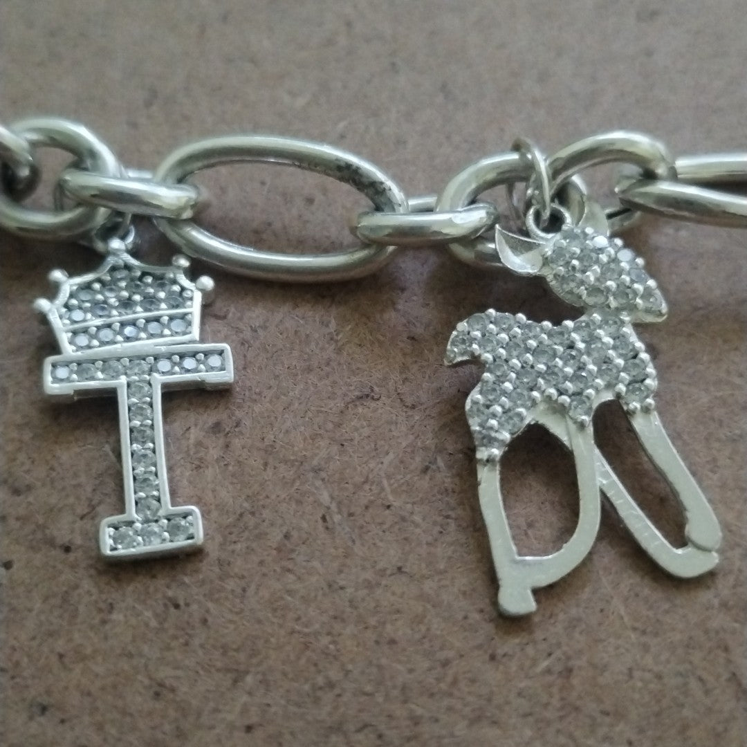 PULSERA ESPECIAL CON DIJES PLATA .925 14.7G (NUEVO)