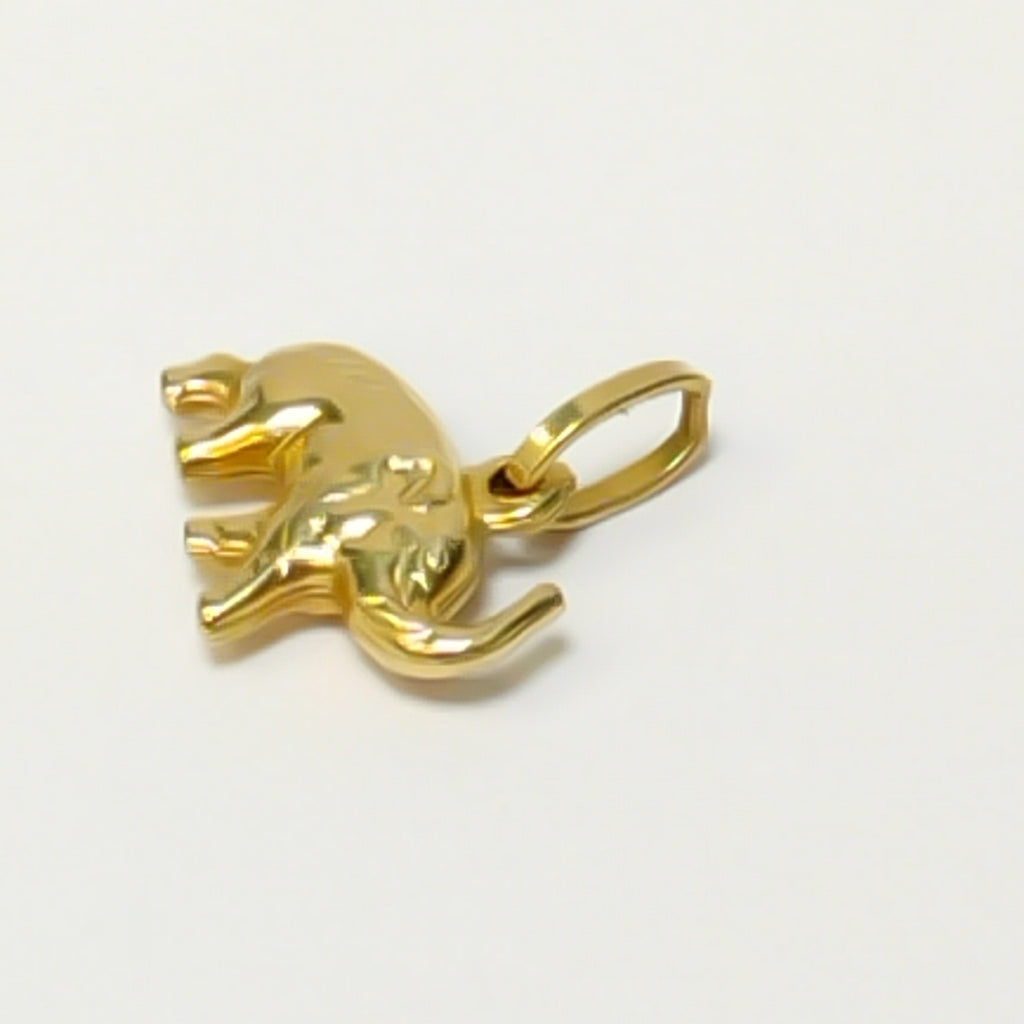 K1 0,90 GRMS 14 K ESPECIFICACIONES COMPLEMENTARIAS DIJE ELEFANTE APTO PARA VENTA (SEMINUEVO)