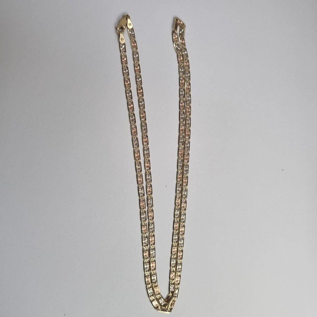 CADENA. ORO, ORO COMBINADO. 14 K 9.7 GRMS (SEMINUEVO)