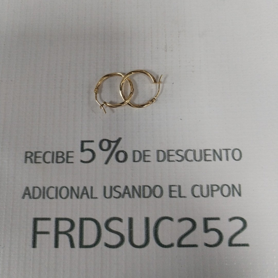ARRACADAS PAR. ORO. 14 K 0.7 GRMS (SEMINUEVO)