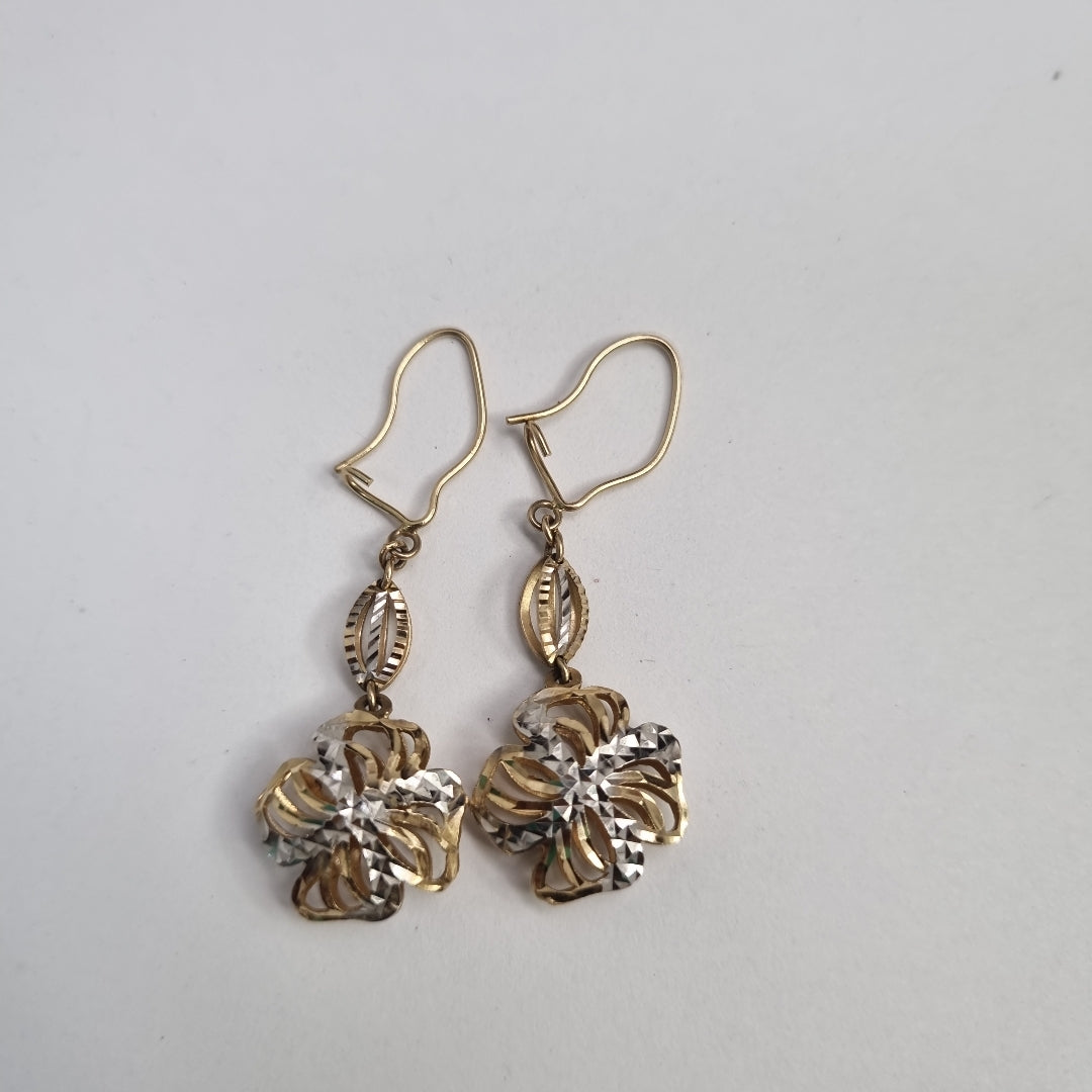 ARETES PAR. ORO, RODIADO 14 K 3.4 GRMS (SEMINUEVO)