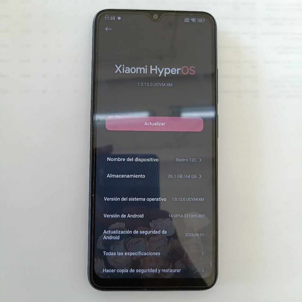 CELULAR XIAOMI REDMI 12C 2212ARNC4L (2023) 64 GB 3 GB RAM (SEMINUEVO)