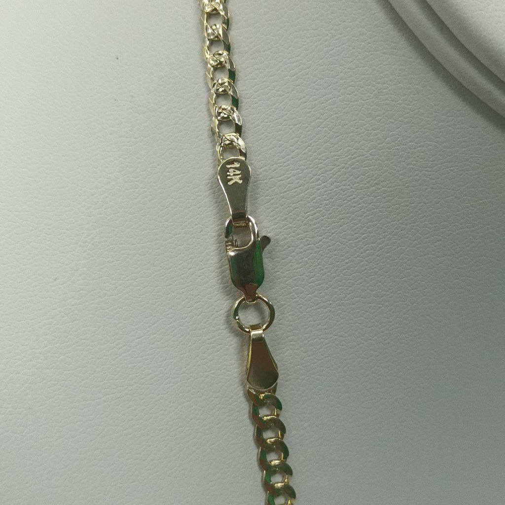 CADENA BARBADA DIAMANTADA 11.11GR 55 CM CM (NUEVO)