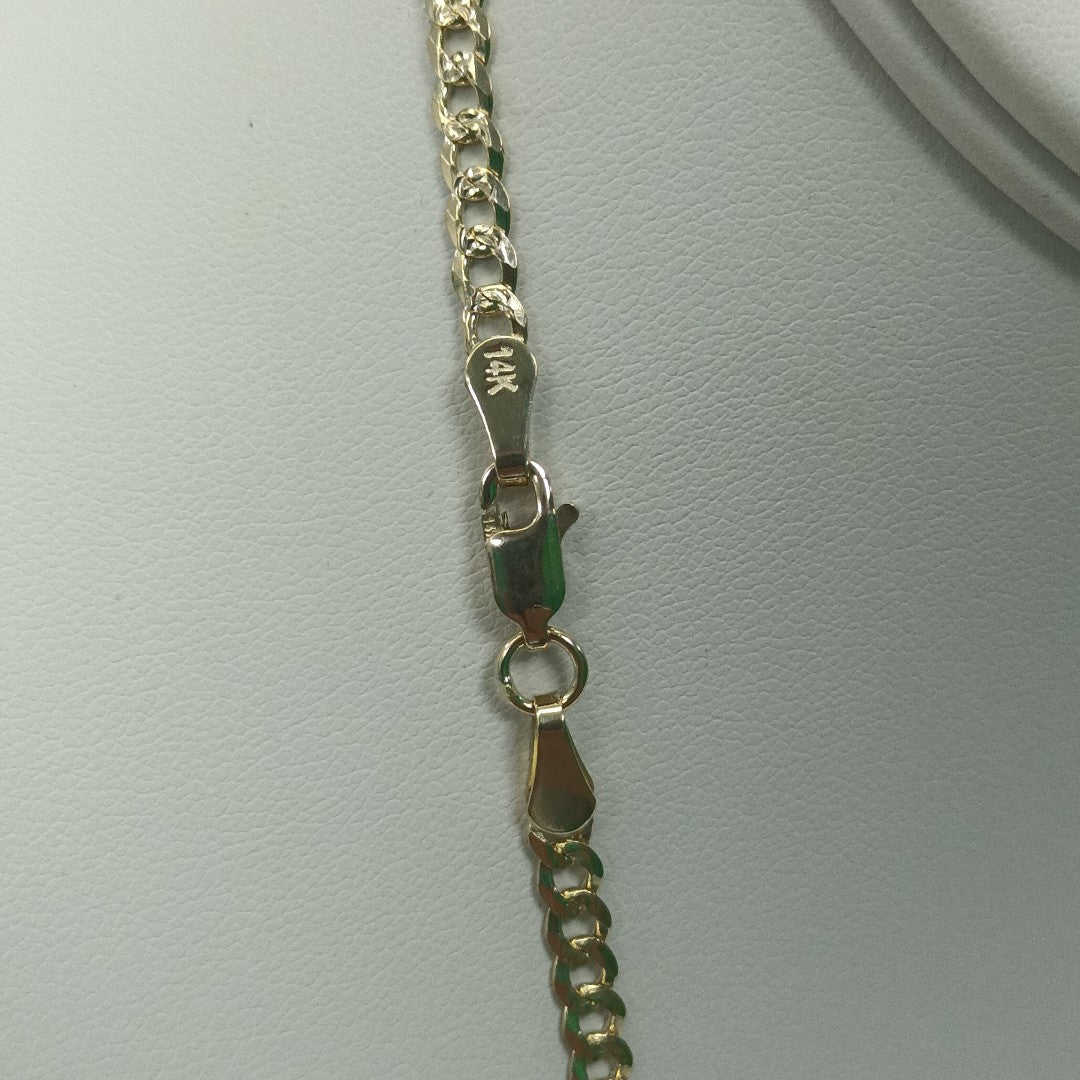 CADENA BARBADA DIAMANTADA 11.11GR 55 CM CM (NUEVO)