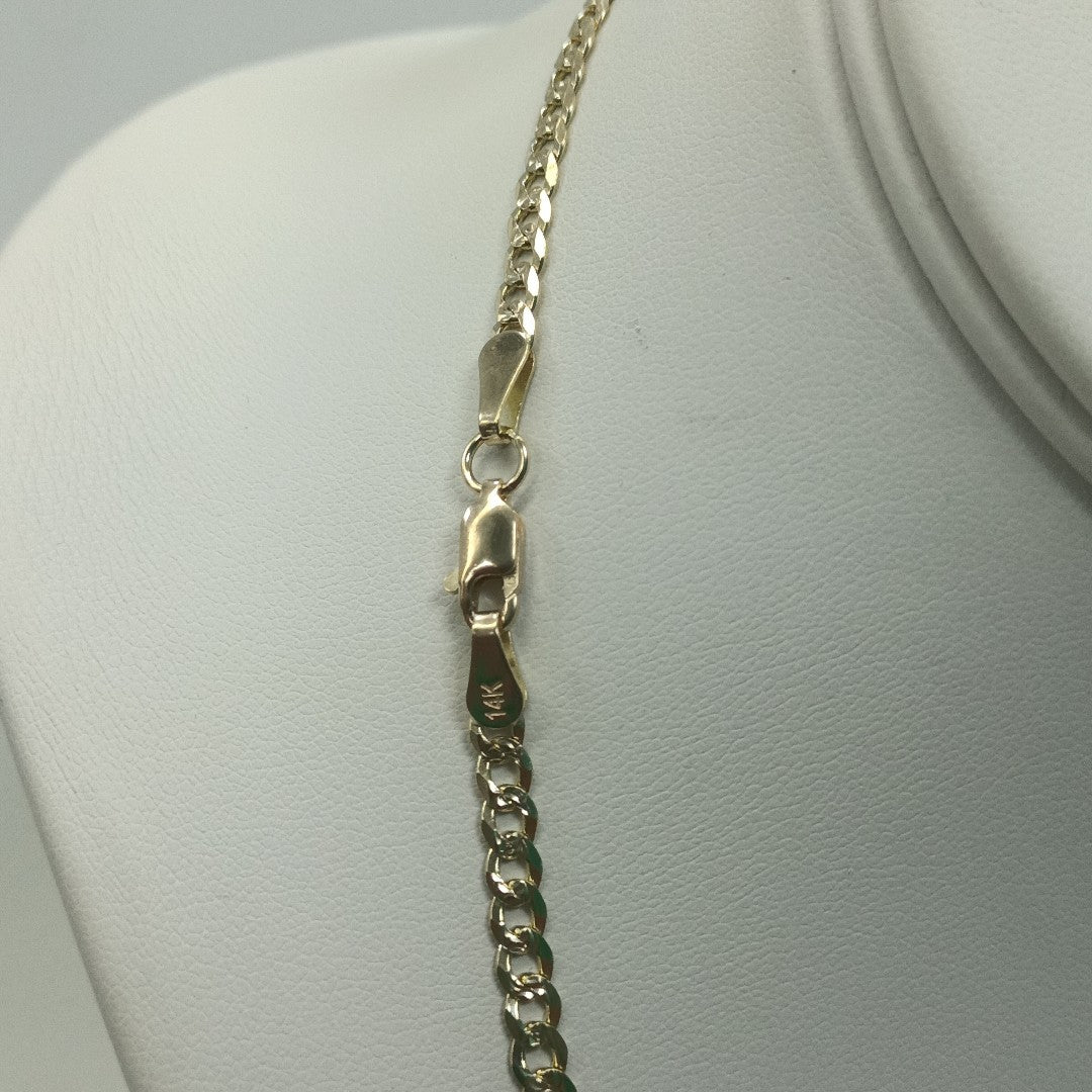 CADENA BARBADA DIAMANTADA 11.11GR 55 CM CM (NUEVO)