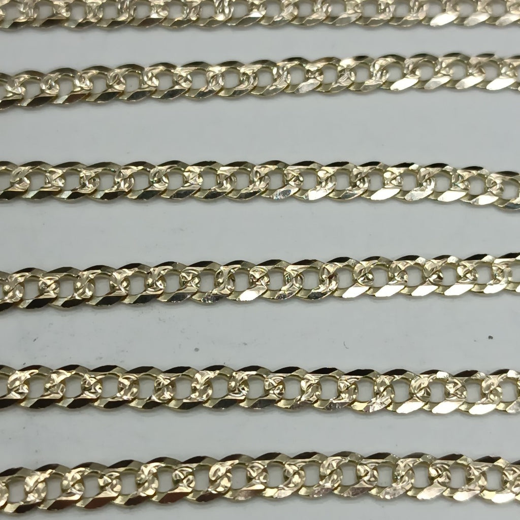 CADENA BARBADA DIAMANTADA 11.01GR 55 CM CM (NUEVO)