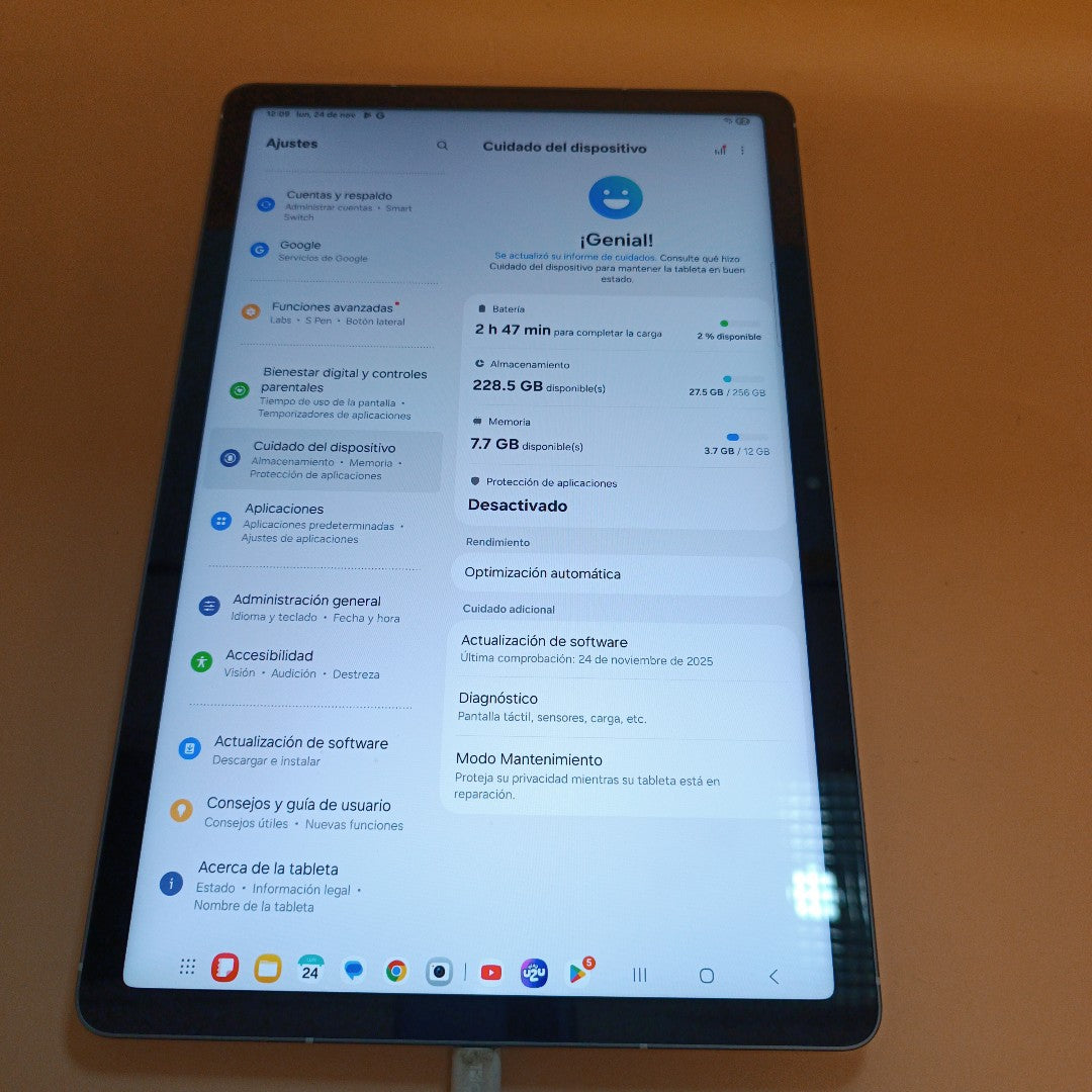 TABLETA SAMSUNG GALAXY TAB S10 FE SM-X520 (2025) 256 GB 12 GB RAM (SEMINUEVO)