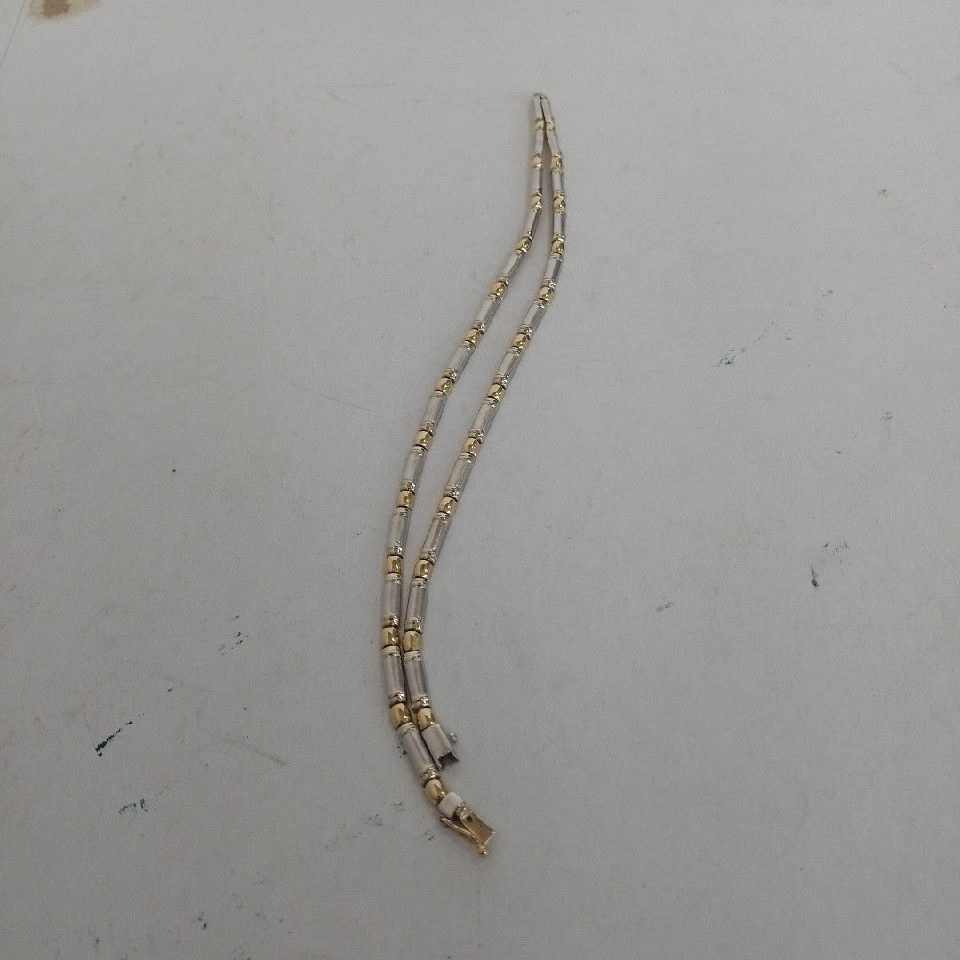 GARGANTILLA. ORO, ORO BLANCO. 14 K 12.7 GRMS (SEMINUEVO)