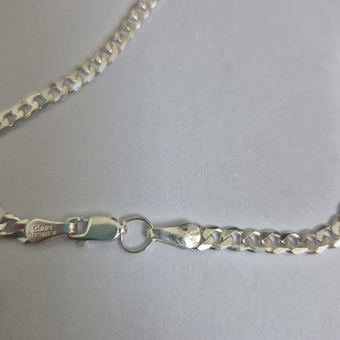 CADENA BARBADA PLATA .925 12.6G (NUEVO)