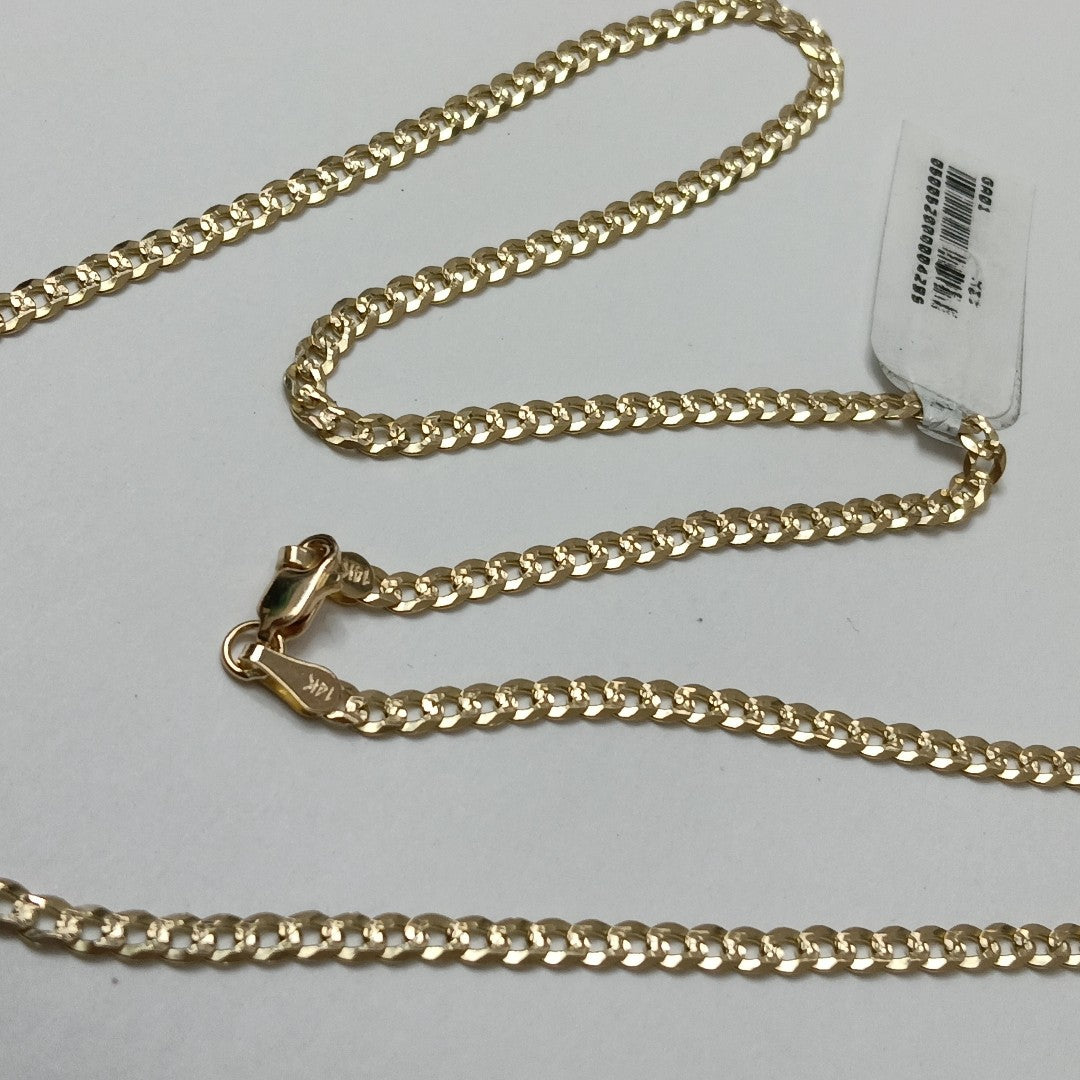 CADENA BARBADA DIAMANTADA 11.71GR 55 CM CM (NUEVO)