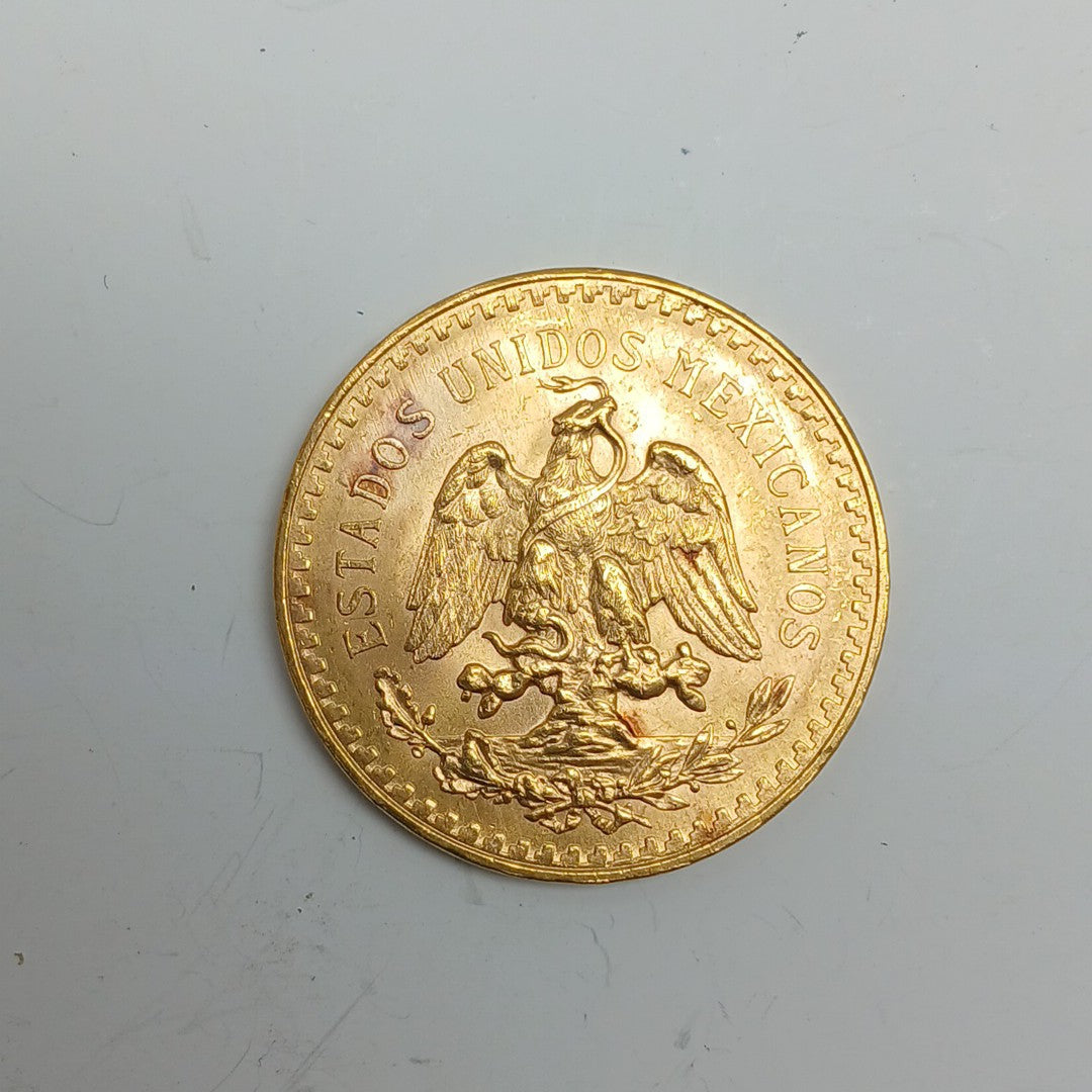 K1 41,60 GRMS 21 K IDENTIFICACIÓN MONEDA NOMINATIVA MONEDAS PESOS 50 PESOS (SEMINUEVO)