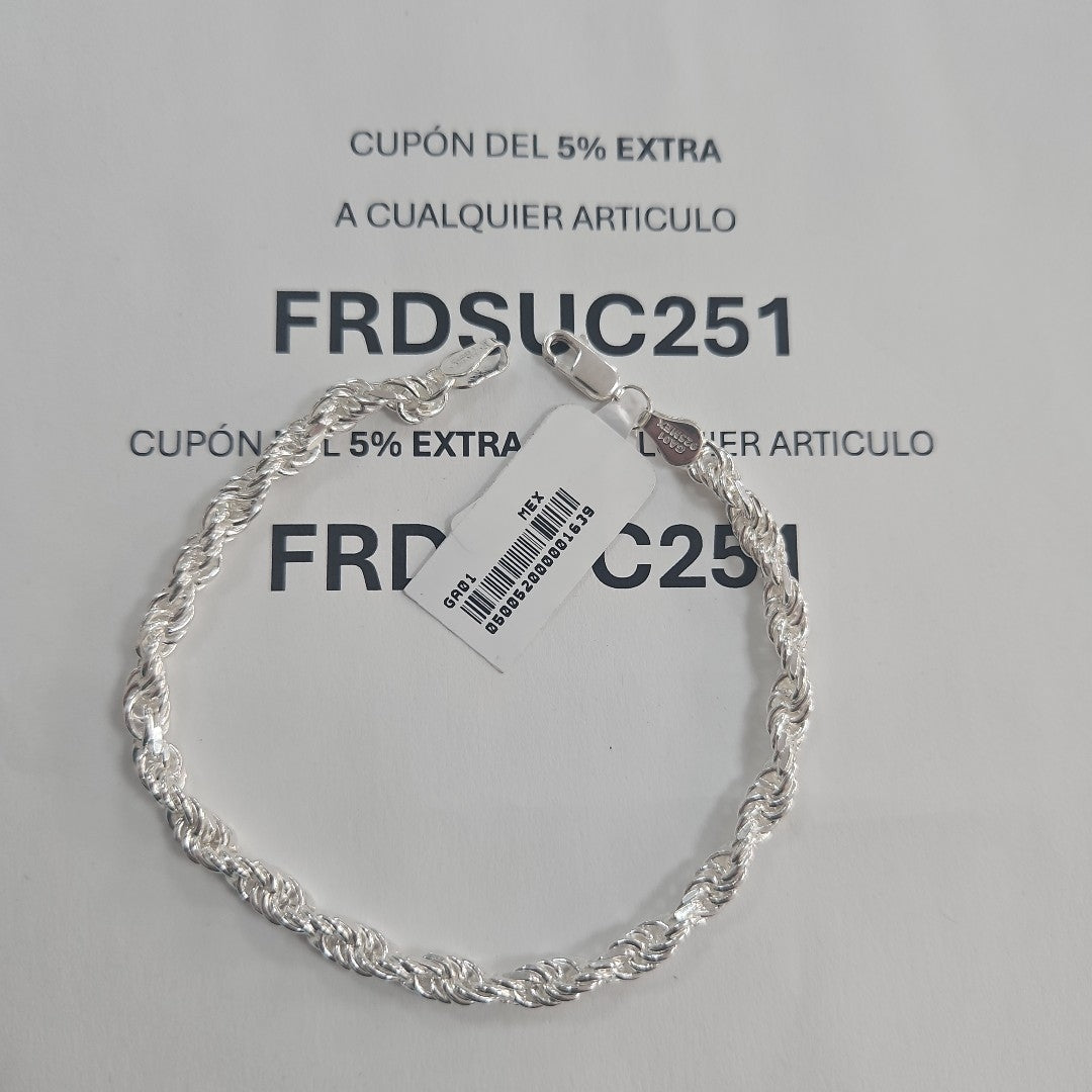 PULSERA TORSAL PLATA .925 14.2G (NUEVO)