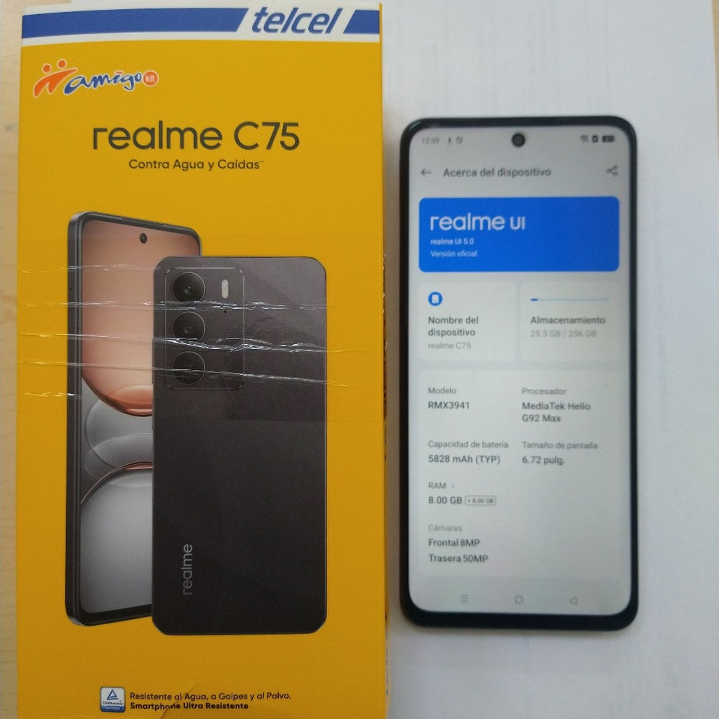 CELULAR REALME C75 RMX3941 (2025) 256 GB 8 GB RAM (SEMINUEVO)