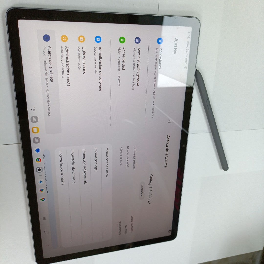 TABLETA SAMSUNG GALAXY TAB S9 FE+ SM-X610 (2023) 256 GB 12 GB RAM (SEMINUEVO)